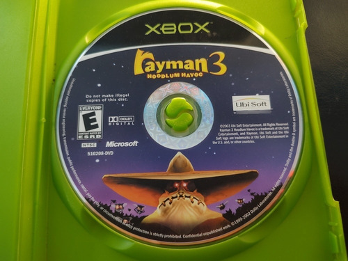 Rayman 3 Hoodlum Havoc Xbox Primera Generación Solo Disco