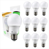 Kit 10 Lâmpada Led Bulbo E27 15w Residencial Casa E Comercio