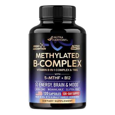 Nutra Harmony Complejo De Vitamina B Metilado 120 Capsulas | Envío gratis
