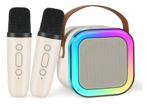 Caixinha De Som Karaokê C/ 2 Microfones Bluetooth Infantil