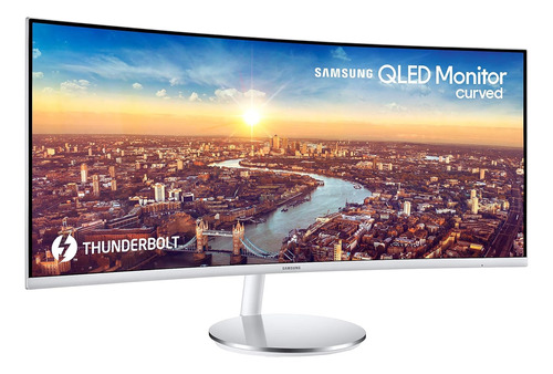 Monitor Curvo Samsung Thunderbolt Cj791 Lcd 34  Blanco Qhd