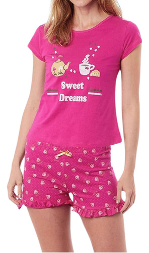 Conjunto Lupo Short Doll Curto Sweet Pijama Algodão Feminino