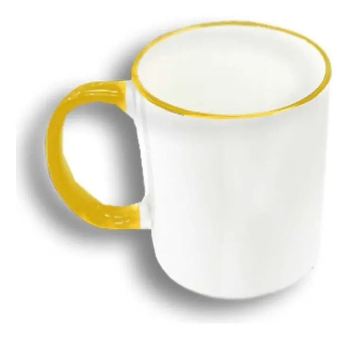6pz Taza Blanca Con Asa De Color Para Sublimación 11oz 9.5cm | Meses sin interés