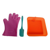 Kit Forma De Silicone +1luva Silicone +1colher De Silicone