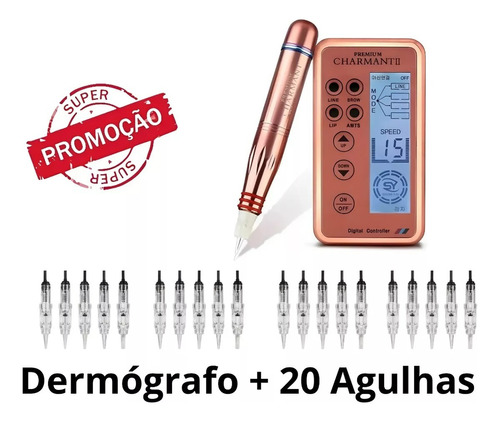 Dermógrafo Charmant Premium Digital + 20 Agulhas Grátis