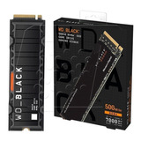 Disco Ssd Wd Black Sn850 M.2 Nvme 500gb Hotsink