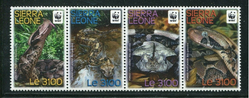 2011 Wwf Fauna- Serpientes - Sierra Leona (sellos) Mint