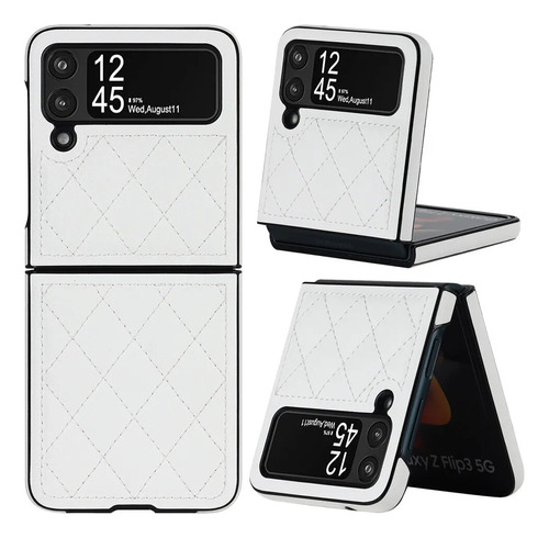 Funda De Cuero Con Textura De Lujo Para Samsung Galaxy Z Fli