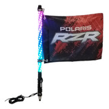 Antena Led Rgb 60 Cm Bandera Rzr Roja Atv Utv Cuatrimoto Rzr