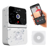 Timbre Camara Wifi Inalámbrica Impermeable Con Receptor