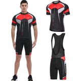 Jersey De Ciclismo, Conjunto De Tela, Babero, Corto, Acolcha