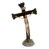 Estatua Del Crucifijo De Jesús, Adorno Artesanal Para Sala