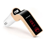 Receptor Bluetooth Autos Transmisor Car G7. Carga Usb Dorado