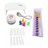 Kit 22 Pcs Gel X E D Alongamento De Unha Cabine F1 Tip