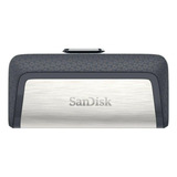 Pendrive Sandisk Ultra Dual Drive Type-c 32gb 3.1 Gen 1 Negro Y Plateado
