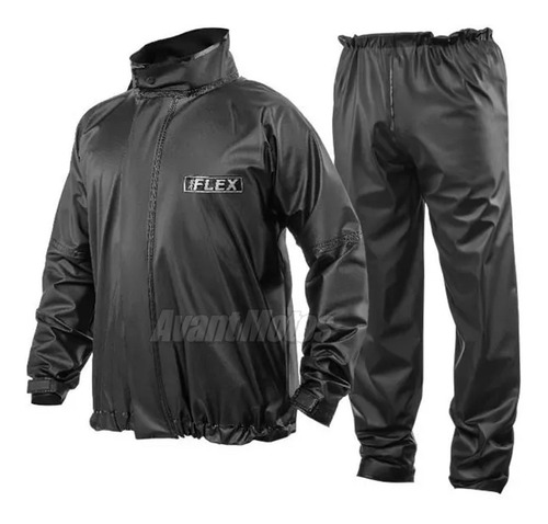 Traje Equipo De Lluvia Delta Flex Moto Negro Avant Motos