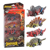 Dinosaurios Carros Set X 4 De Impulso Juguete Niños Rex  