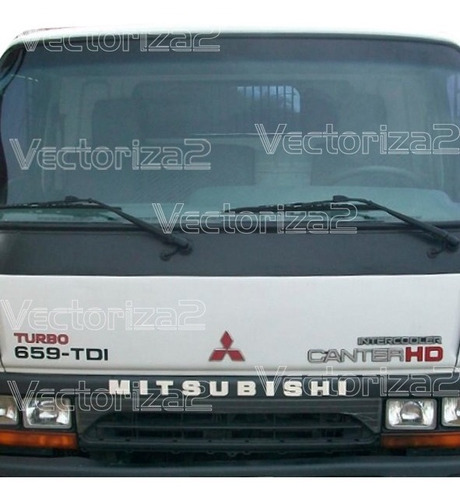 Calcomania Hd Emblema Camion Mitsubishi Turbo 659 Tdi Canter Foto 2
