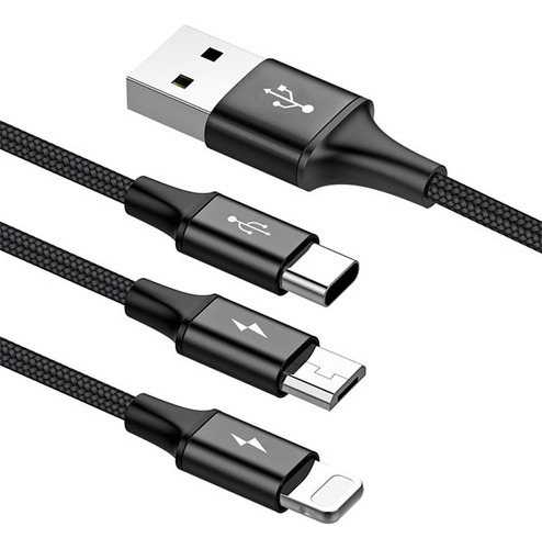 Cable Salidas Para iPhone / Micro Usb / Usb C - 40w 5a 