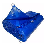 Lona Impermeable Para Agua 5x6 M Azul Reforzada Con Argollas