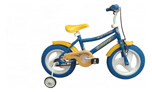 Bicicleta Paseo Infantil Liberty 017 R12 Color Azul/amarillo Con Ruedas De Entrenamiento  