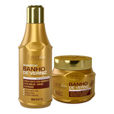 Kit Banho De Verniz Shampoo 300ml E Máscara 250g