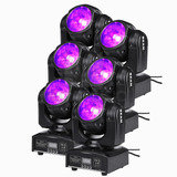 6 Moving Head Beam Led 80w Rgbw Strobo Dmx Iluminação Dj