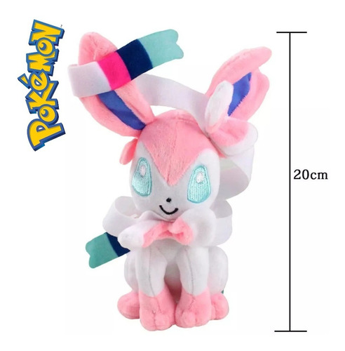 Boneco De Pelucia Sylveon Pokemon Center Pikachu Eevee Tomy