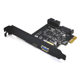 Hub De Panel Frontal Pci-e Usb3.0 Tipo C De 19 Pines Pcie X1