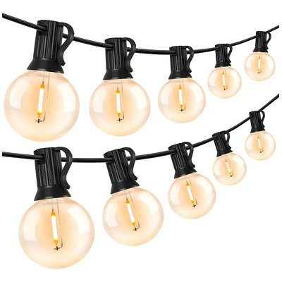 Laspang Guirnalda De Luces Exterior, 30 50+4 Led Focos Vintage Serie De Luz Impermeables, Decorativas Para Iluminación De Jardin Patio | Envío gratis