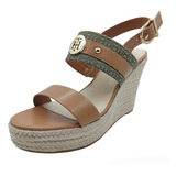 Sandalias De Plataforma De Cuña Tommy Hilfiger Original Dama