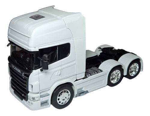 Caminhão Scania V8 R730 6x4 Branco Escala 1/32 Welly