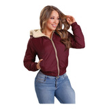 Chaqueta Para Mujer Doble Faz Ovejero Visonti En Color Vinotinto - Beis  Negro - Lila  Ref 7636