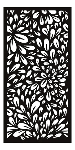 Panel Decorativo Chapa 0.90mm 0.60x1.20 Diseño Petalos