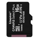 Cartão De Memória Kingston Sdcs2  Canvas Select Plus Com Adaptador Sd 16gb