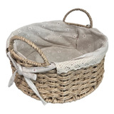 Cesta Panera De Rattan Cesta De Pan Redonda 20x8cm