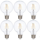 Pack 6 Ampolletas Led Globo Edison Vintage 6w