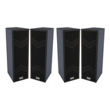 Kit Com 4 Caixas Amplificadas Line Vertical Hmk6