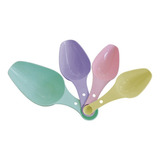 Cucharas Medidoras Set X4 Unidades  Color Pastel