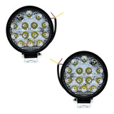 Par Faros 16 O 14 Led Mini Cuadrado Redondo 4x4 Auxiliar