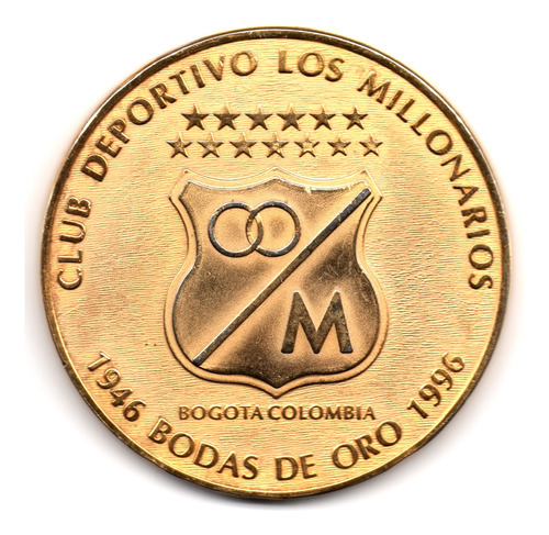 Club Deportivo Millonarios Medalla Bodas De Oro 1946 - 1996