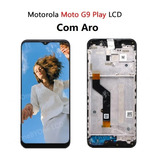 Display Frontal Tela Touch Moto G9 Play Xt2083-1 Com Aro Ori