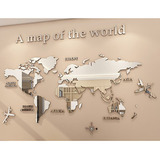 Nihay Pegatinas Acrílicas De Pared Con Mapa Del Mundo 3d,