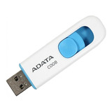 Pendrive Adata C008 64gb 2.0 Blanco Y Azul