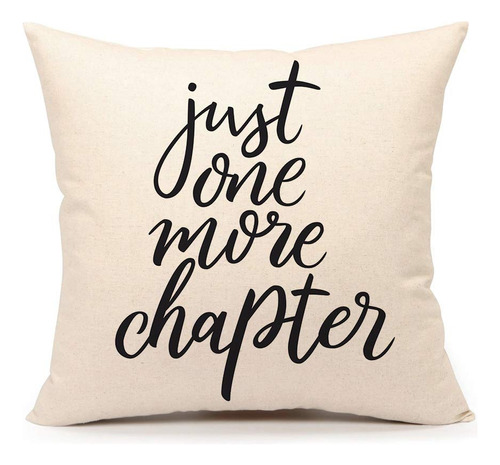 Just One More Chapter - Funda De Cojin De Lino Para Amantes 