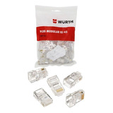 Conector De Rede Rj45 Wurth Cat5 Plug Modulador Com 100