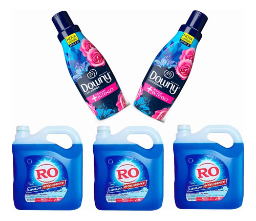 Detergente Liquido X3 + 2 Suavizante Downy Lavado Y Limpieza