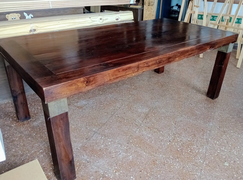 Mesa Estilo Campo Todo Madera Dura 2,00 X 1,00 Imperdible!!