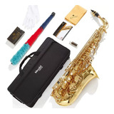 Saxofon Alto Sax Dorado By Cecilio Mendini + Accesorios