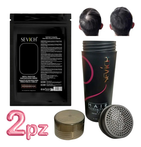 Fibra Capilar Sevich 100g + Bote Aplicador Dispensador 25gr